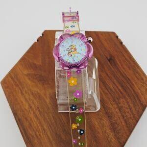 Disney Kids Winnie The Pooh & Tiger Character Watch Pink Floral Daisy Cutesy